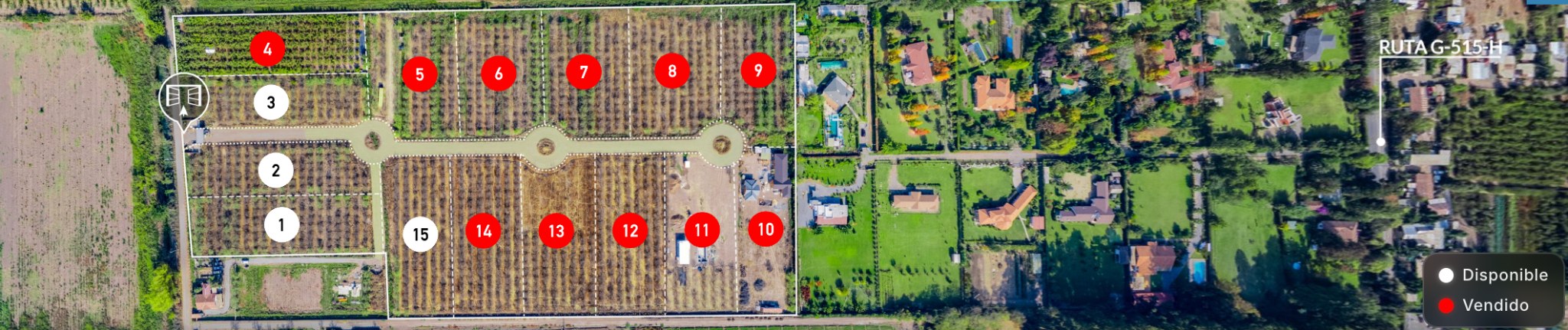 Plano de disponibilidad de Mirador del Palpi